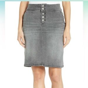 Prana Aubrey Denim Gray Mini Skirt Size 2